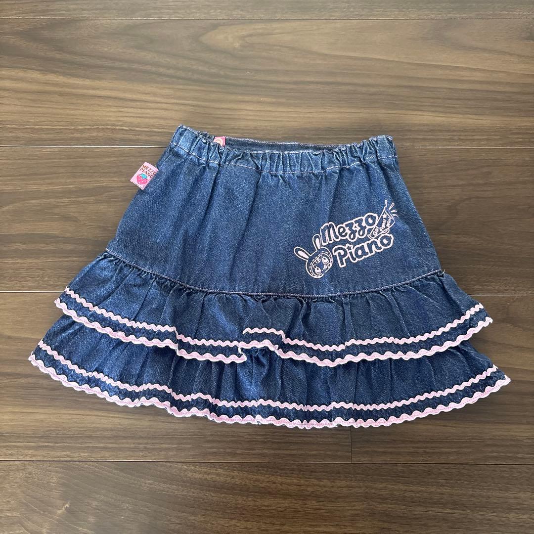 希少★レアタグ　メゾピアノ　ベリエ&コロン　2段フリル　スカート
