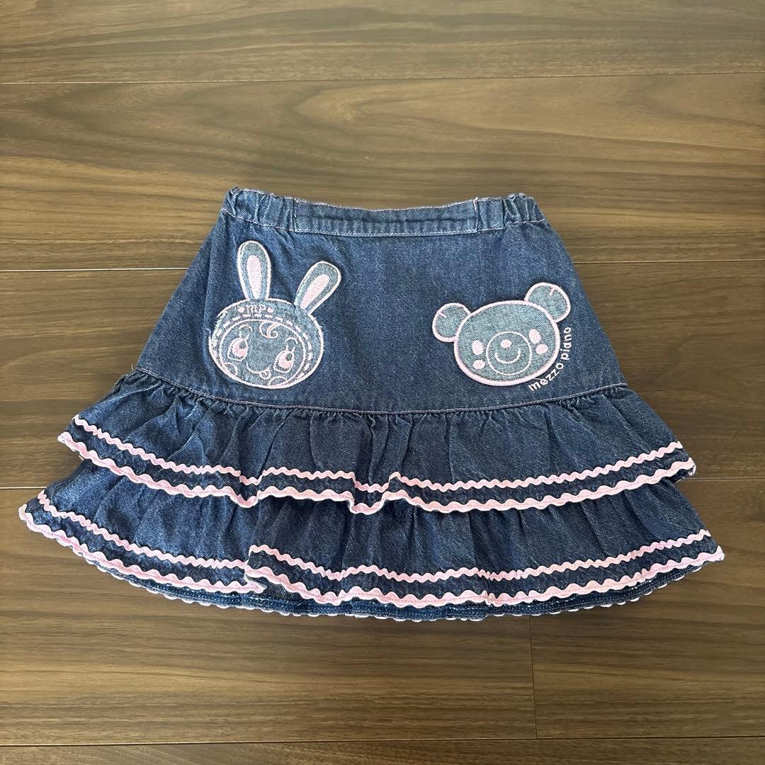 希少★レアタグ　メゾピアノ　ベリエ&コロン　2段フリル　スカート