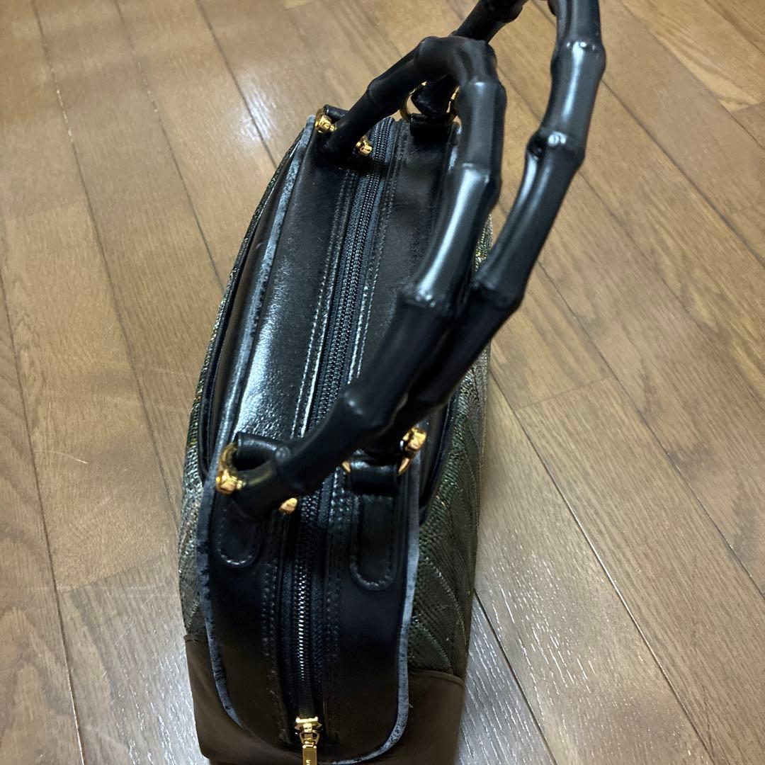 和装用バッグと下駄　黒　グレー　グリーン