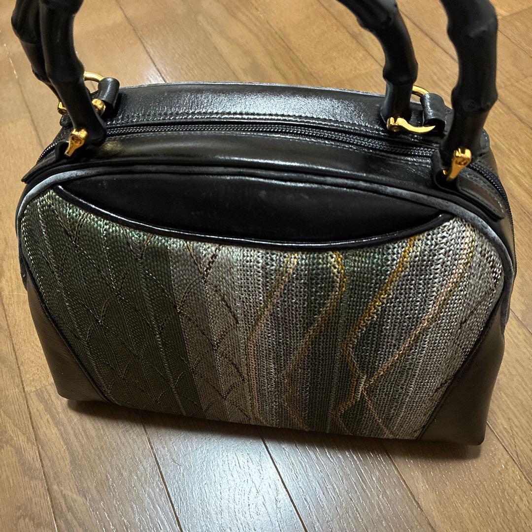 和装用バッグと下駄　黒　グレー　グリーン