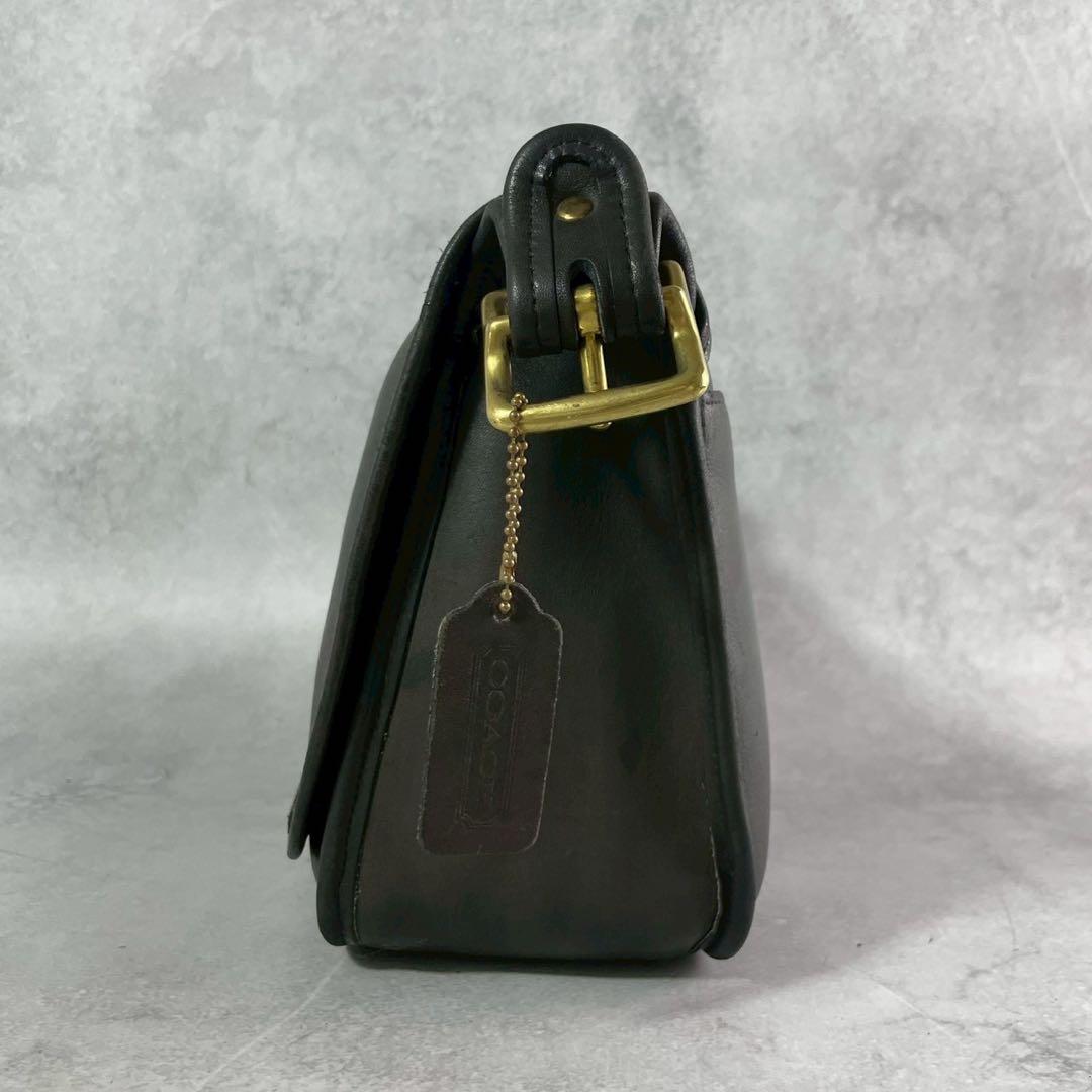 ✨美品✨オールドコーチ　ショルダーバッグ　2way レザー　ブラック　USA製