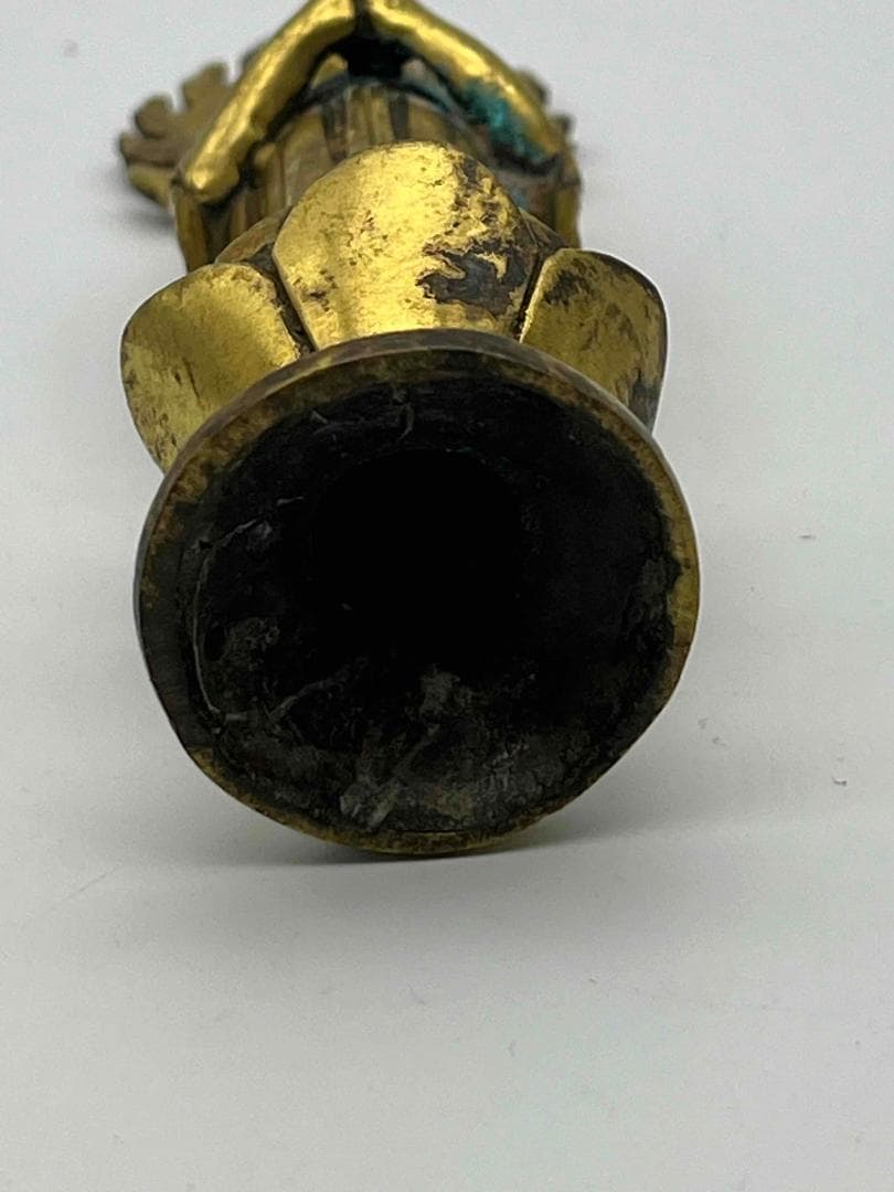 北魏時代 金銅観音菩薩立像　铜鎏金 金銅仏　唐物　仏教用品　仏像(B-104③)