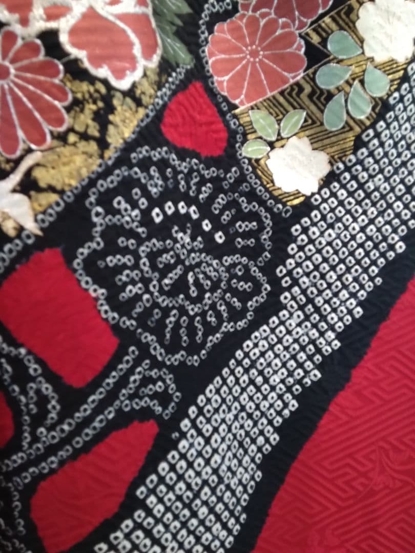 振袖フルセット、正絹絞り振袖成人式、重ね衿帯揚げ帯締め、西陣袋帯襦袢、ガード加工