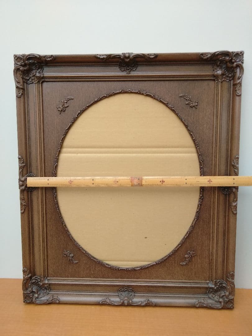 エスアンドエフ　S&F　高級輸入額縁　半切　アンティーク　ブラウン　008