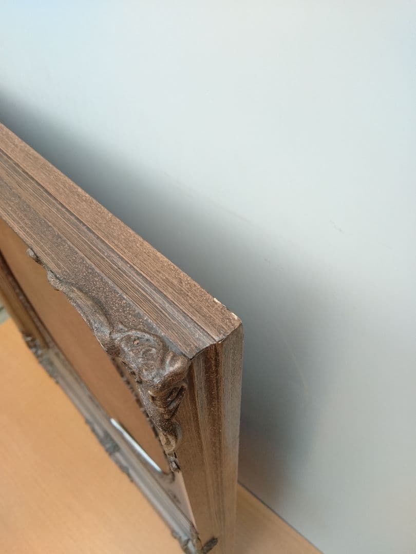 エスアンドエフ　S&F　高級輸入額縁　半切　アンティーク　ブラウン　008