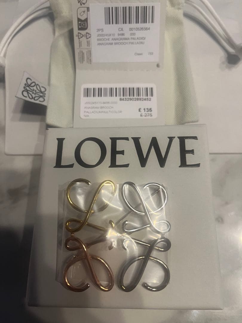 LOEWE ANAGRAM BROOCH ロエベ ブローチ