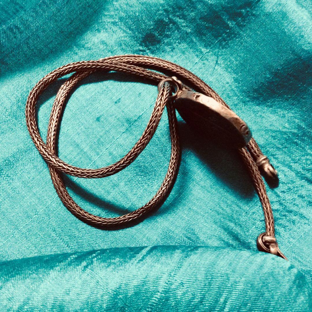 【かっこいいビンテージ】 シルバーチョーカーMe&Ro風/首周り37.5cm