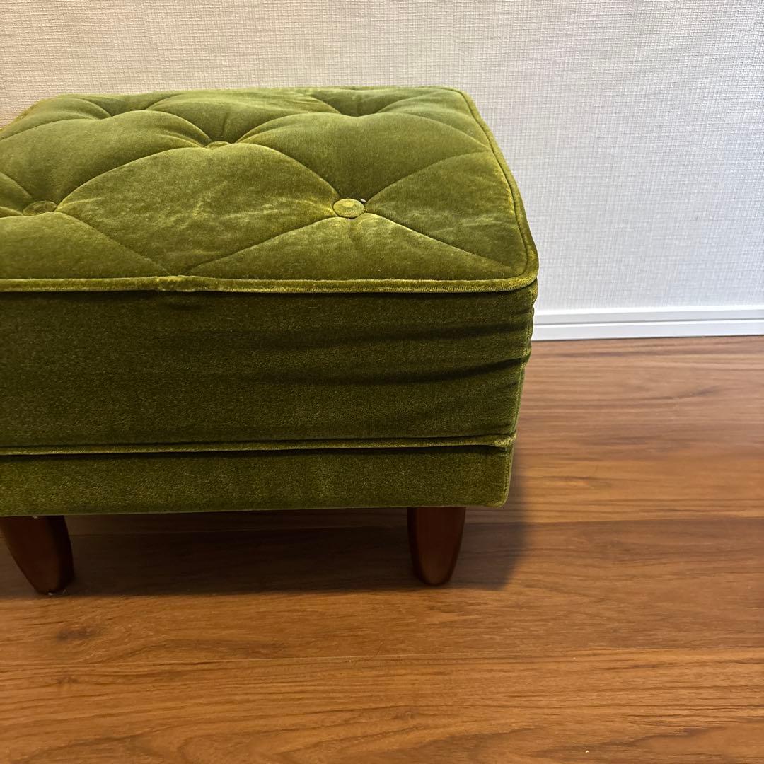 【カリモク60】オットマン モケットグリーン karimoku