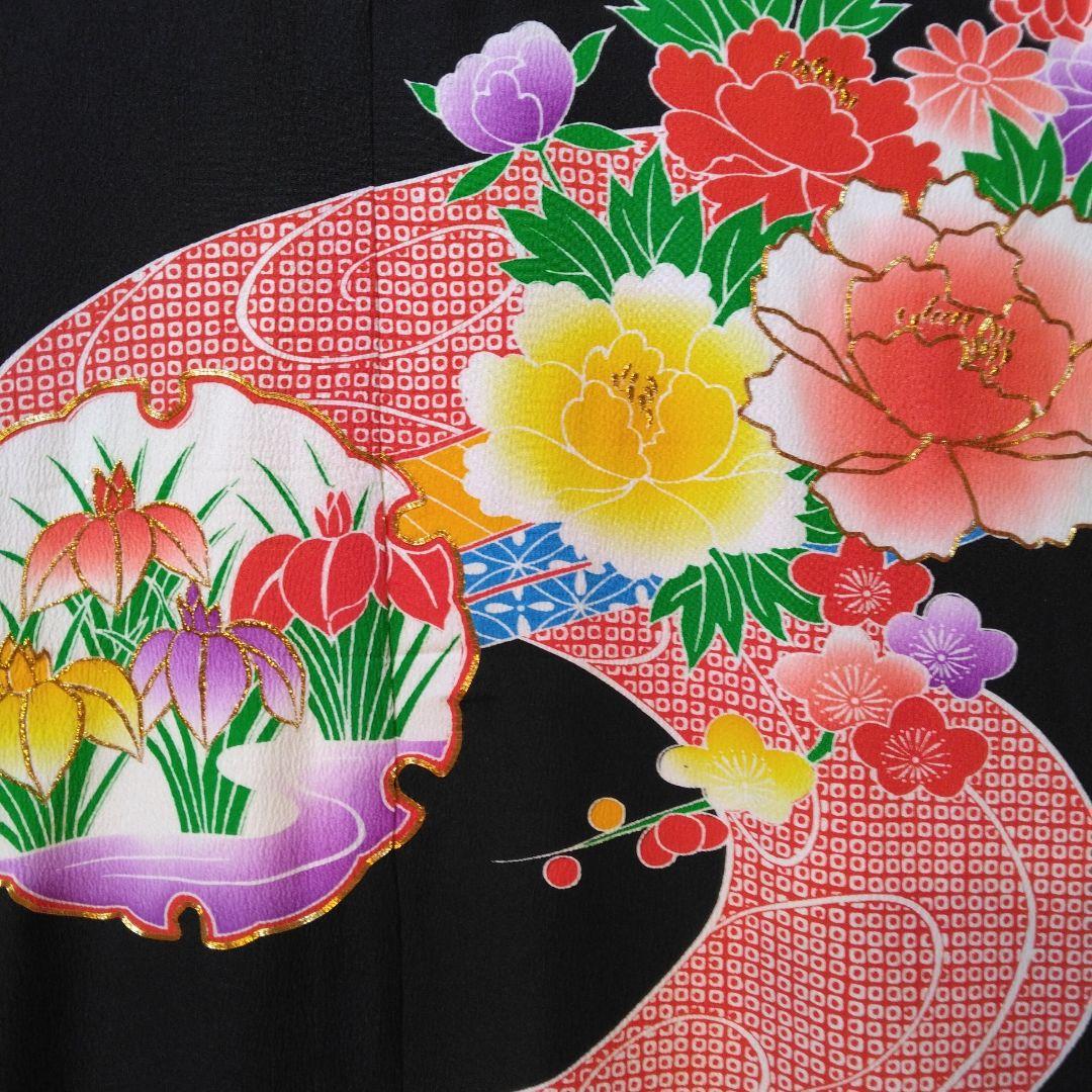 値下げ致しました！ 花嫁振袖　花嫁衣装　 黒正絹振袖　引き振袖　正絹