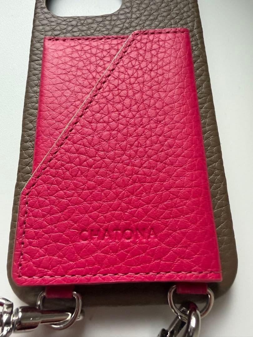 ♡CHATONA レザー iPhoneケース カードポケット付き♡