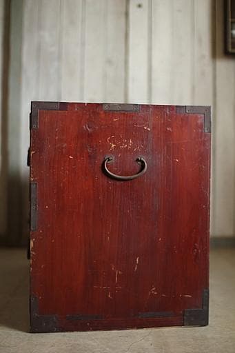 丸金具庄内箪笥　2段　タンス　収納　古家具　古民家　時代家具