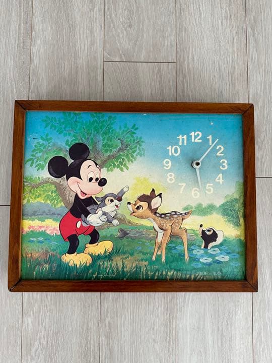 ディズニー　ヴィンテージ バンビ木製アンティーク　あちゃちゅむムチャチャ古着