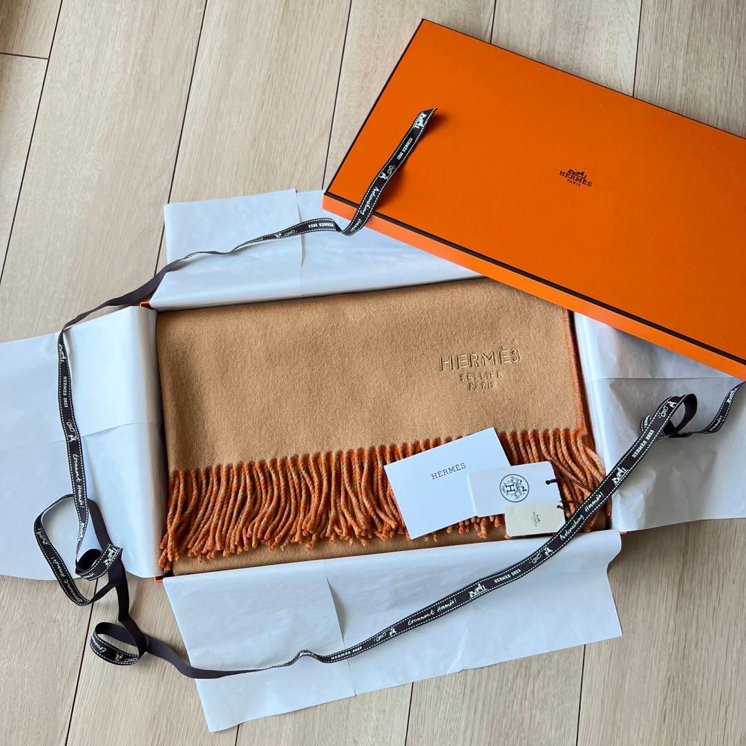 HERMES エルメス ダブルフェイス カシミヤ 大判ストール 新品未使用