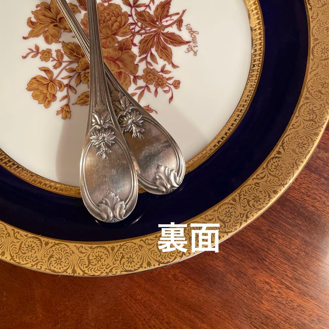 アンティーククリストフル サービング　スプーン&フォーク　 ヴェルメイユ