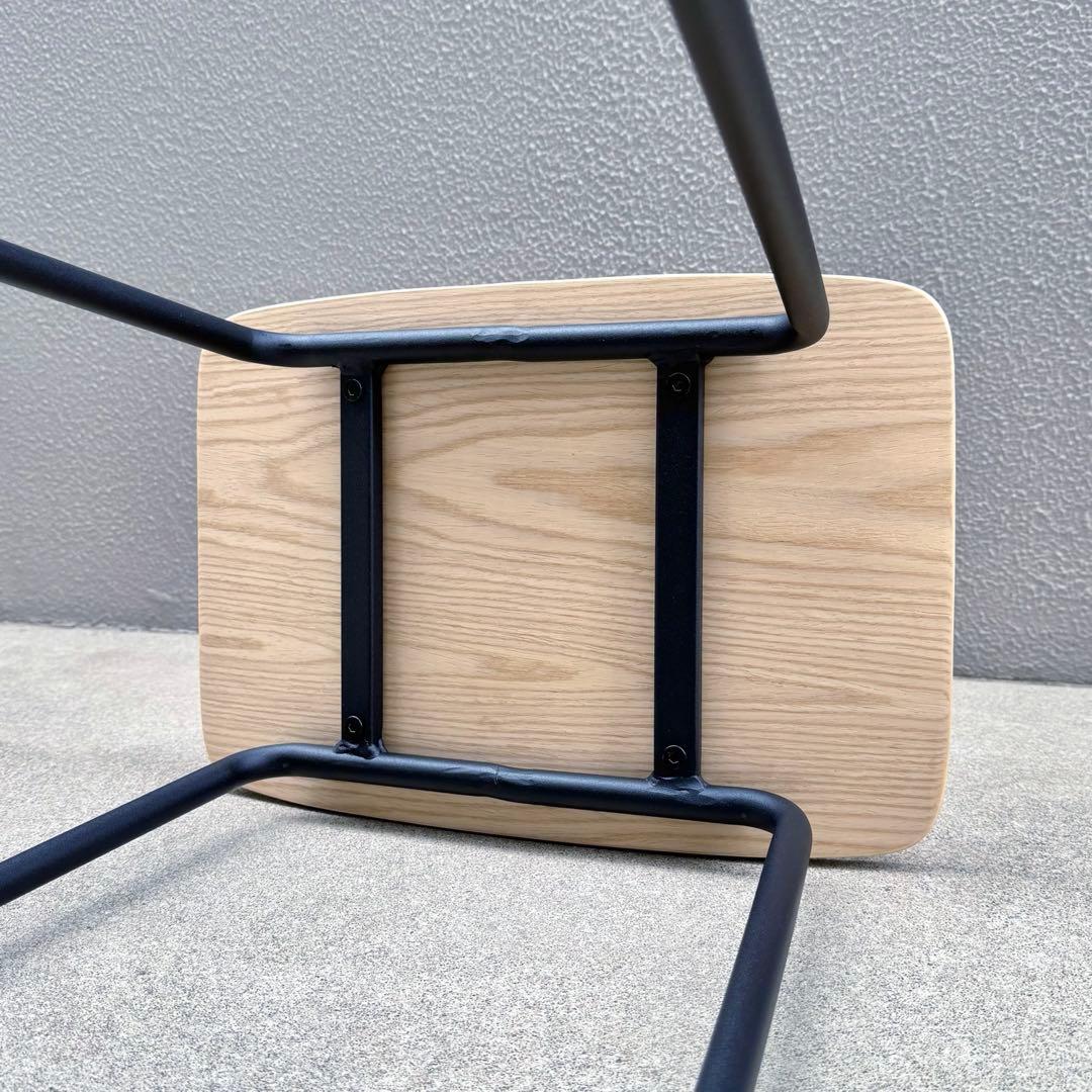 カナデモノ ハイスツール 曲木 オーク ナチュラル スチール脚 カウンターチェア