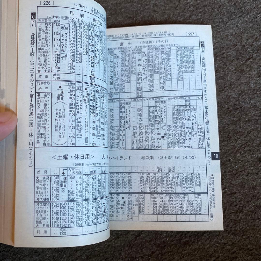 鉄道　時刻表　ミニ②