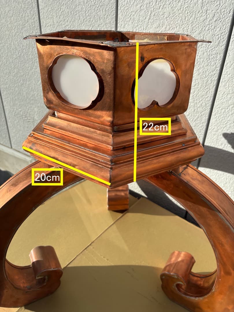 値下げします。 金灯籠　銅製　オリジナル製作品