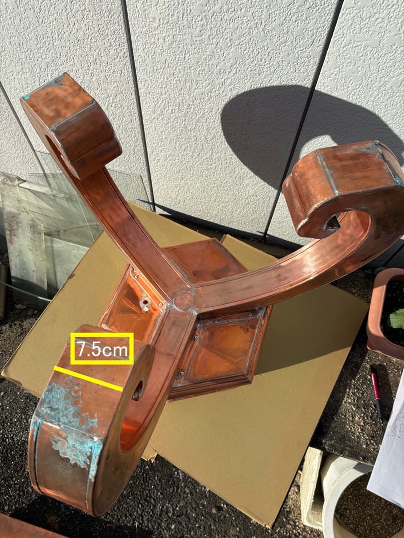 値下げします。 金灯籠　銅製　オリジナル製作品