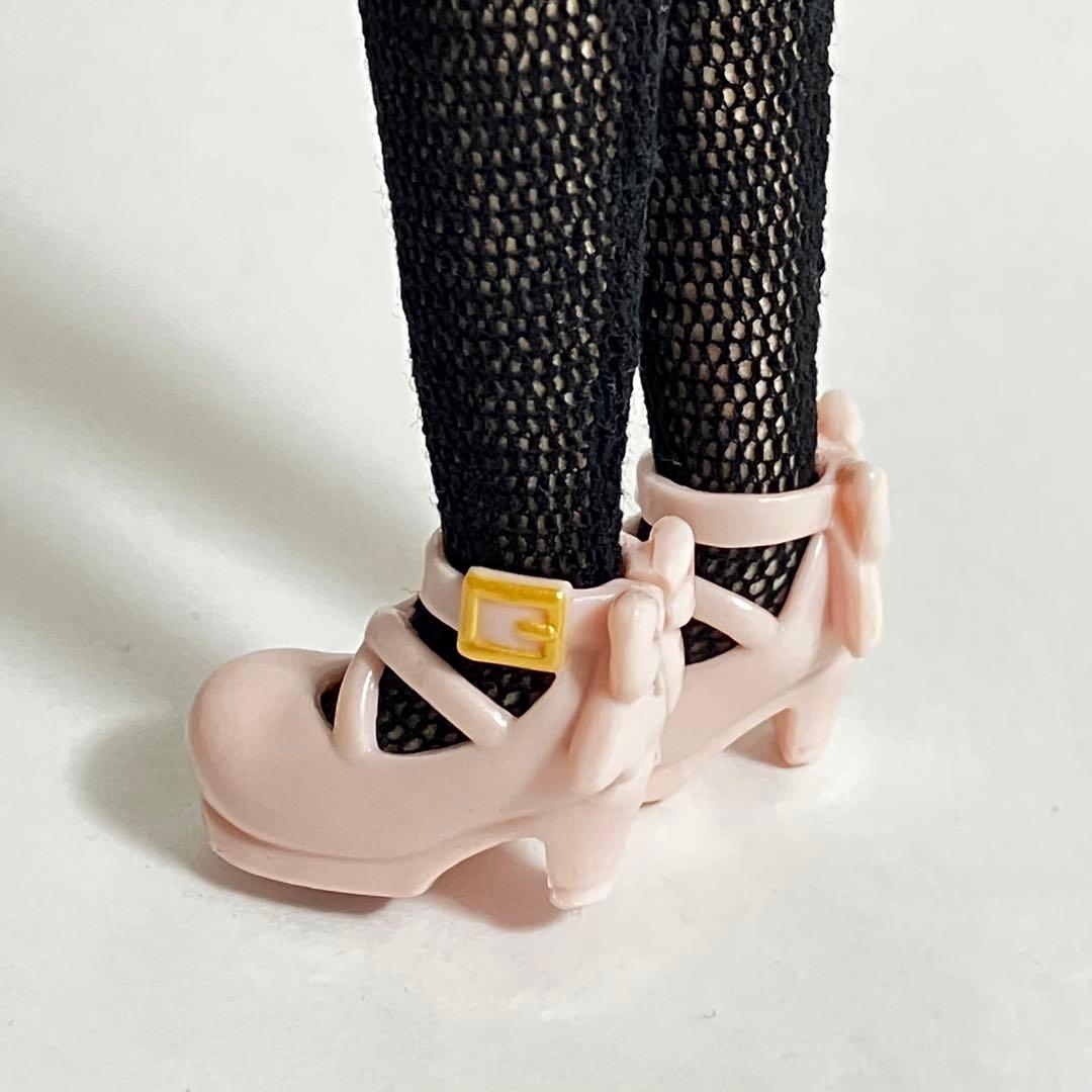 〈1〉リカちゃんサイズ/タイツ風 メッシュ ブラックハンドメイド