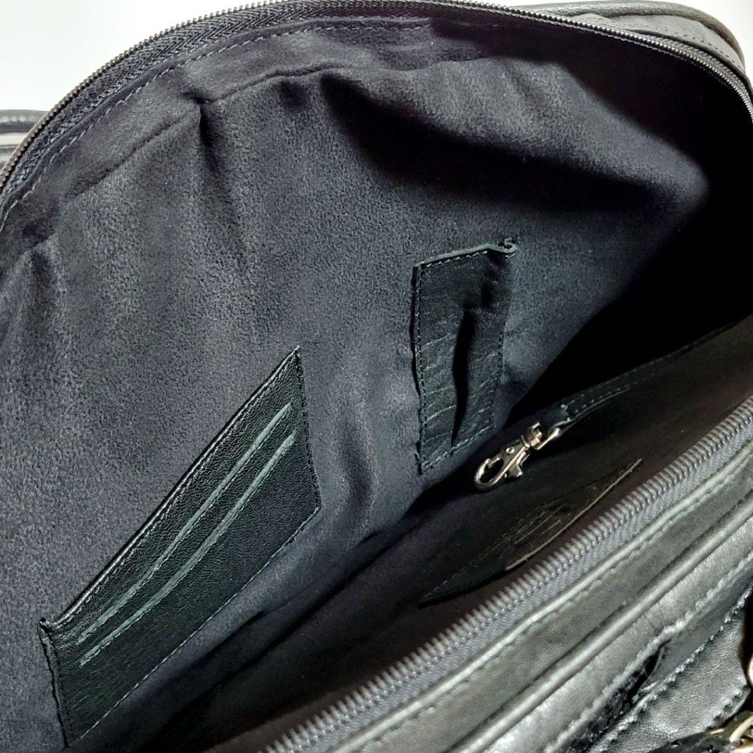 【Lucy's Luxuries】レザーキャリーバッグ ブラック ユニセックス