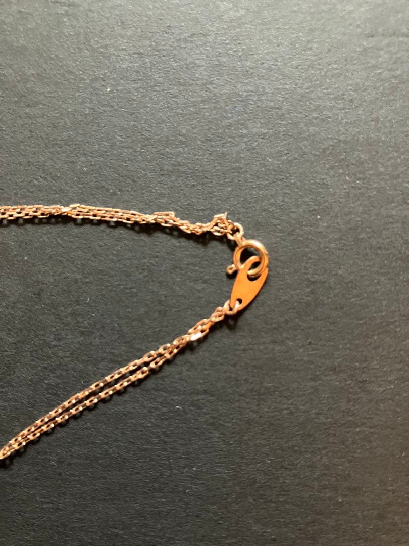 ete k10 ピンクゴールド　アンクレット　二重　チェーン　 10金