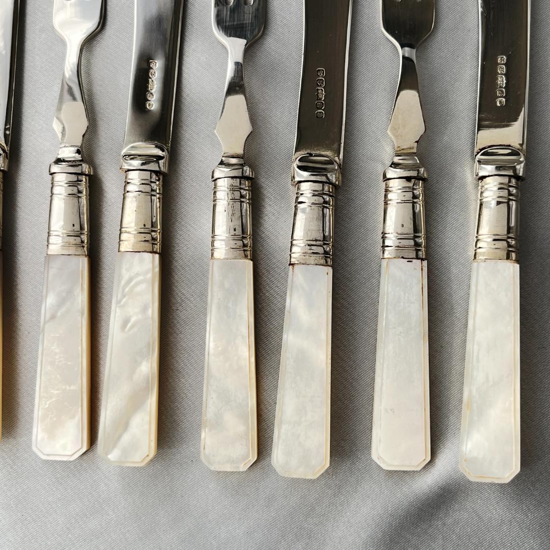 【I S Greenberg】【白蝶貝】デザート / フルーツセット ケース