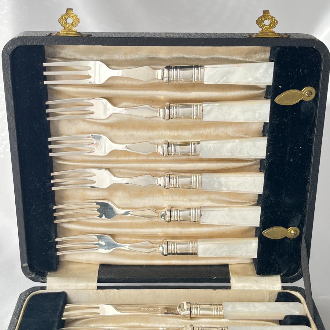 【I S Greenberg】【白蝶貝】デザート / フルーツセット ケース