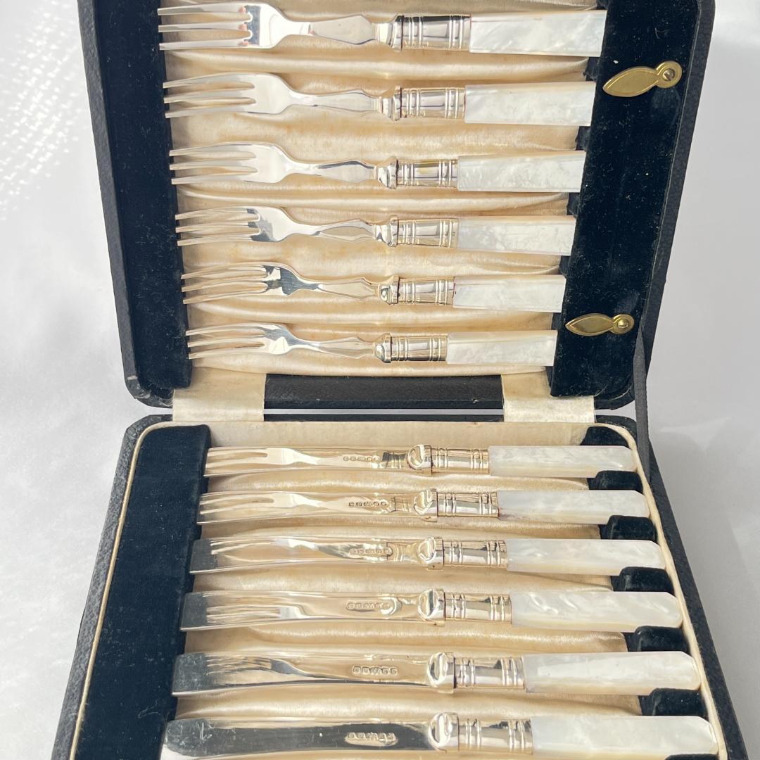 【I S Greenberg】【白蝶貝】デザート / フルーツセット ケース