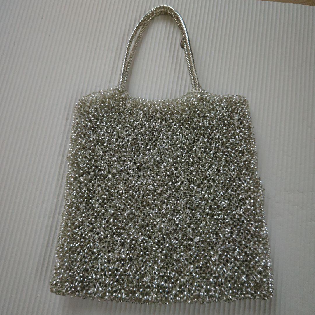 アンテプリマ　シルバー　ハンドバッグ　ワイヤーバッグ　スクエア