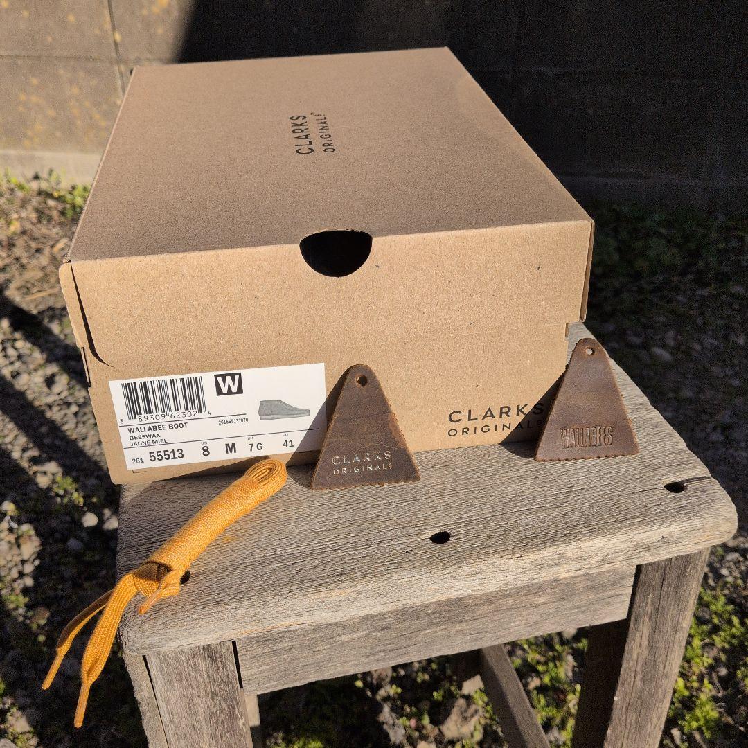 クラークス・ワラビー 　ビーズワックス　US8・　UK7 新品同様!!