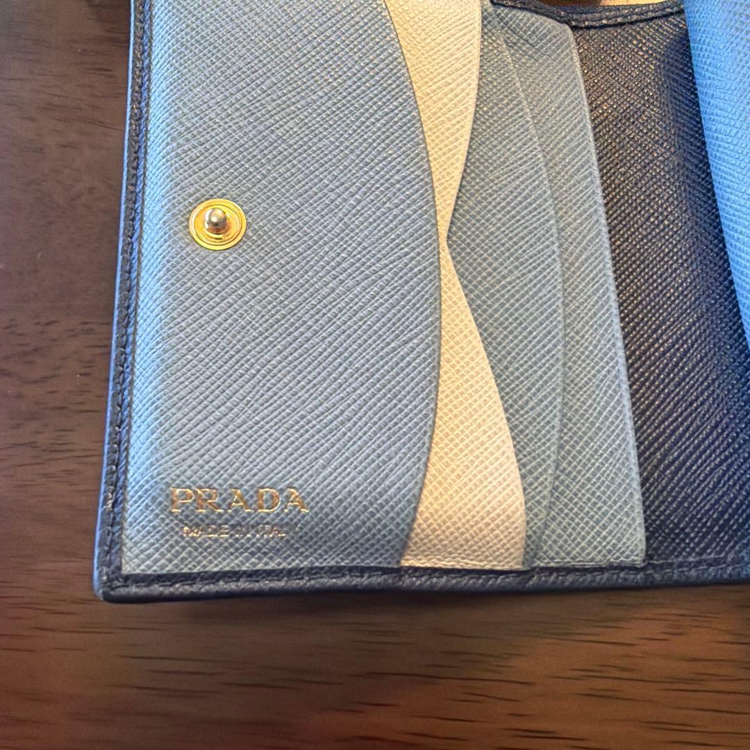 PRADA サフィアーノ　マルチカラー　二つ折り財布 正規品