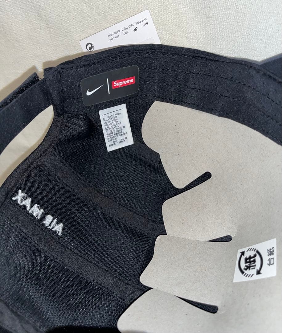 帽子 supreme NIKE running hat black