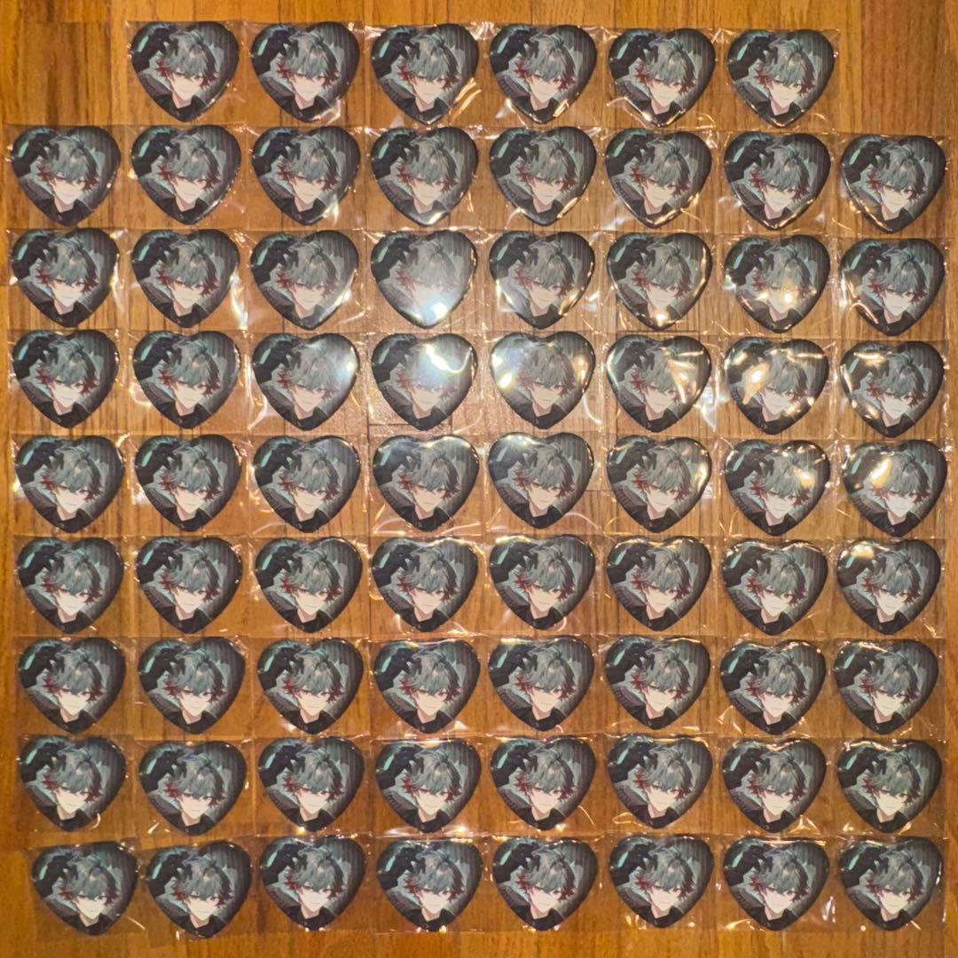 ネオポルテ　八神ツクモ　ホワイトデー2024　ハート型缶バッジ　70個セット