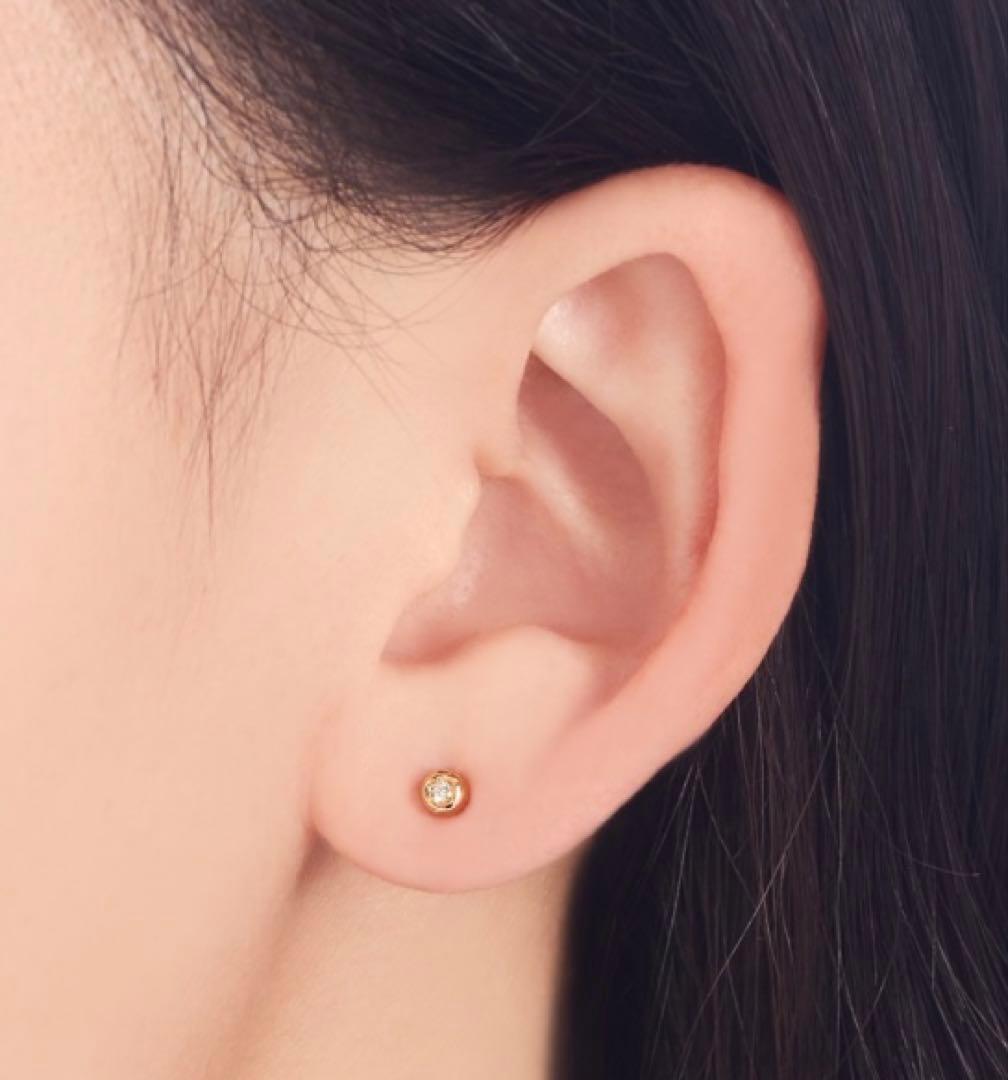 K18イエローゴールドダイヤモンドピアス