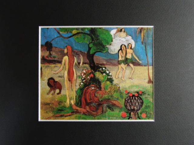 ポール・ゴーギャン、アダムとイヴあるいは失楽園、希少な画集より