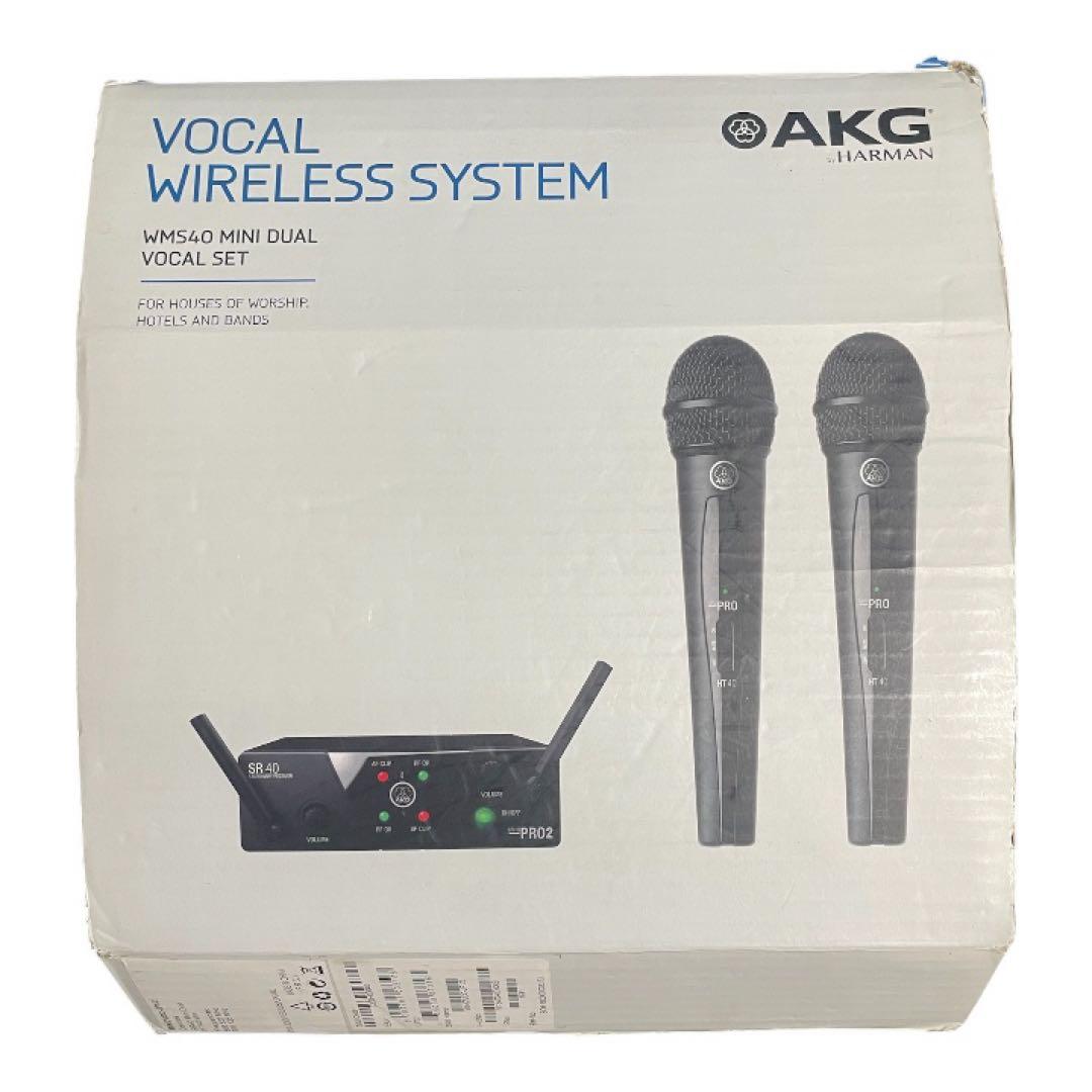 AKG WMS40 PRO MINI2 ワイヤレスマイク 2本セット 元箱付き