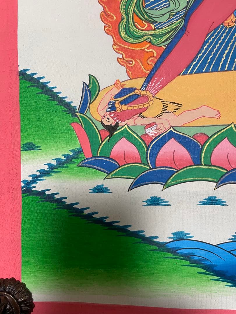 《 チベット密教　1点物 》 手描き　曼荼羅　チャクラサンバラ　歓喜　仏教　密教