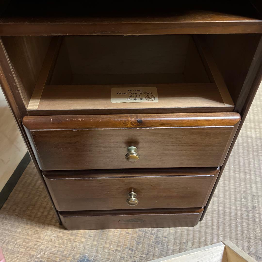 東海家具 Windsor サイドテーブル 電話台 テレフォンスタンド 木製