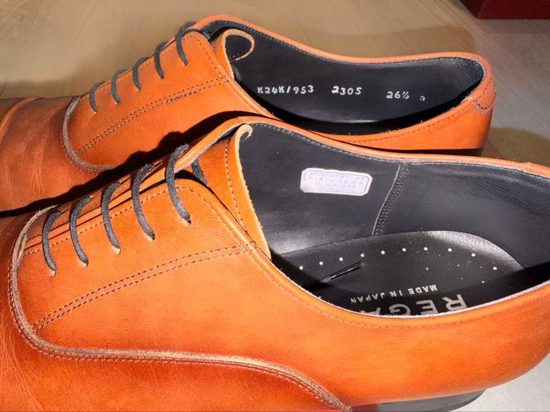 コ*昏様 [箱あり] REGAL ストレートチップ　ブラウン　ビジネス革靴　26