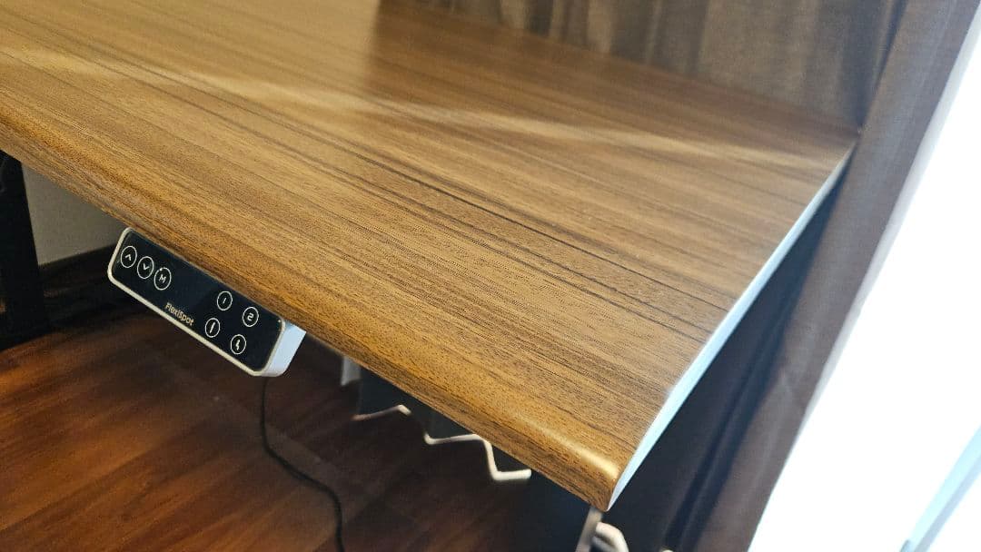 良品 FLEXISPOT E7 電動昇降デスク ウォルナット 140x70cm