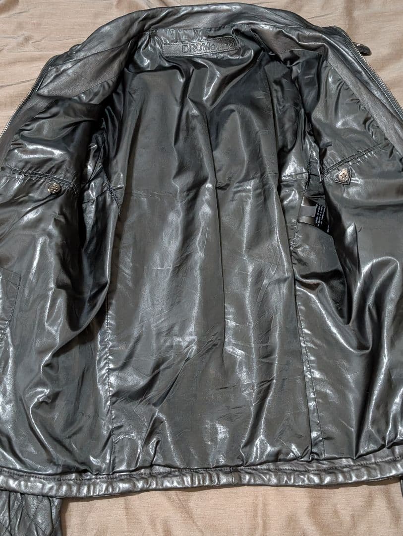 【美品】イタリア製 DROMe ラムレザー ライダースジャケット