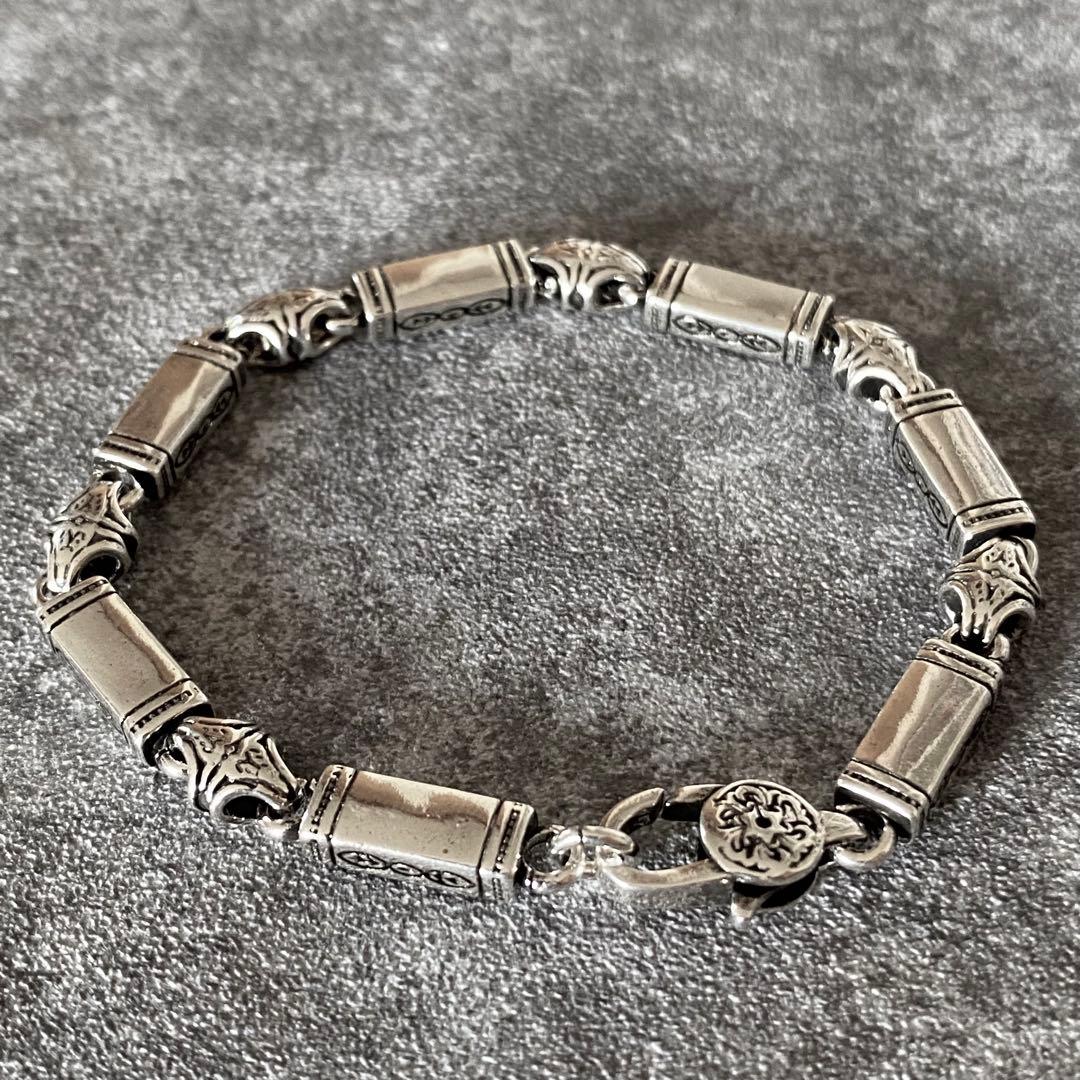 メキシカンジュエリー シルバー925 オニキス調 ブレスレット ブラック2way