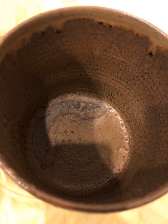 55000円の茶道具！水指 高取焼 一重口 高取喜恵作