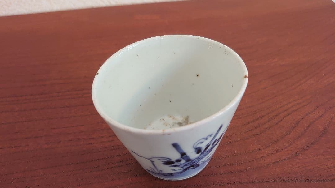 古伊万里 初期伊万里　そば猪口 蕎麦猪口 江戸時代 古美術 蝶の図　染付　１客