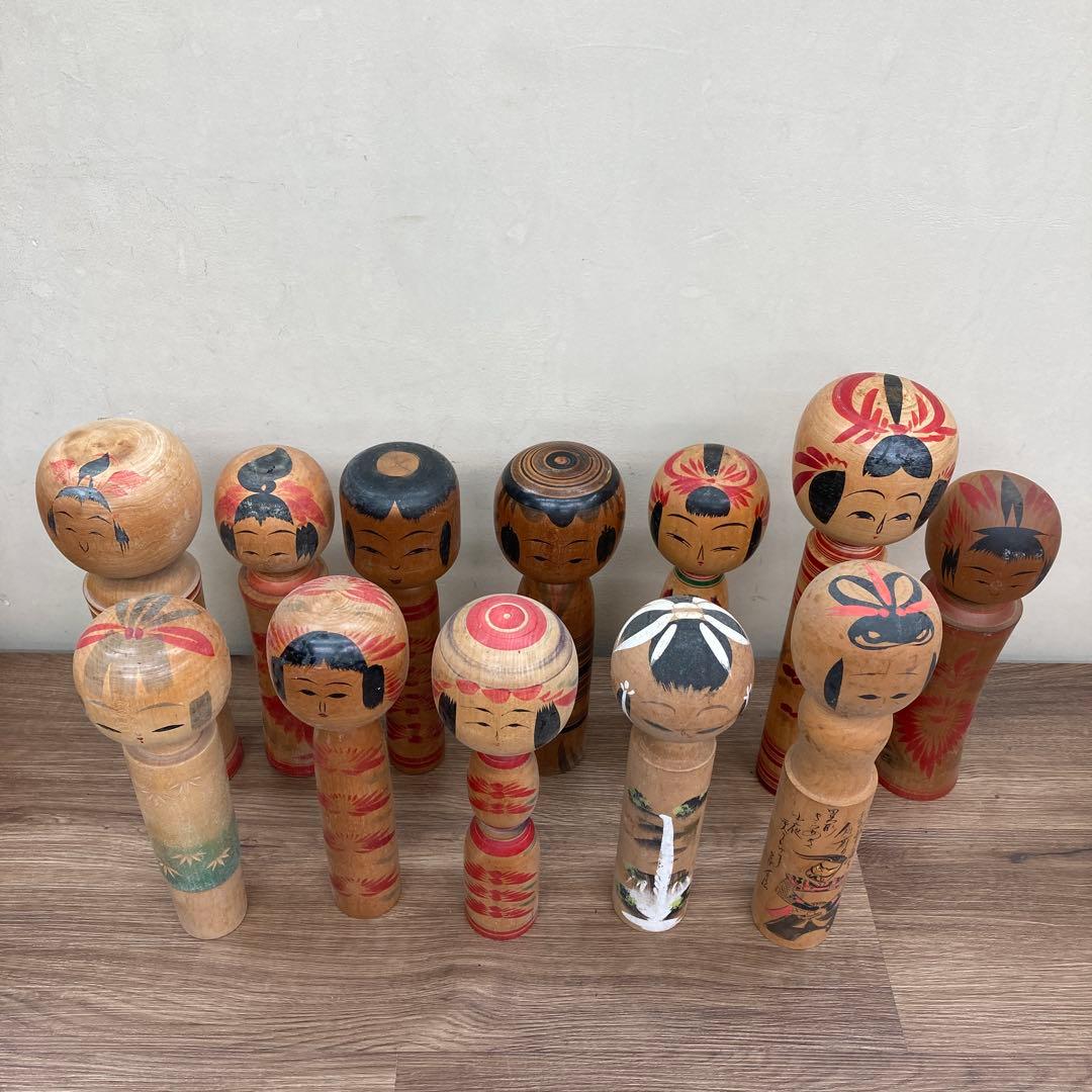 D-3 【希少】伝統工芸品 こけし 11点セット まとめ売り アンティーク レト