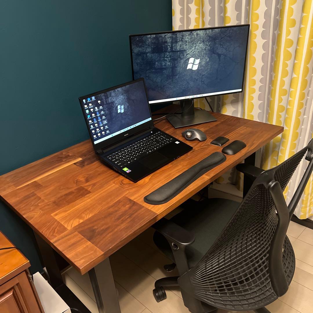 美品☆マスターウォール　ウォールナット　モザイク　ダイニングテーブル