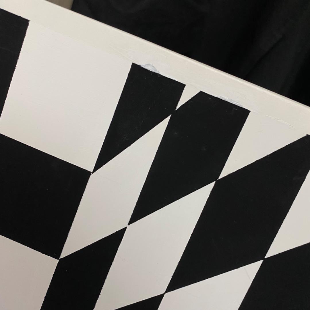 アクリル画　キャンバス　イラスト　絵　イラスト　モノトーン　ベニヤパネル　黒