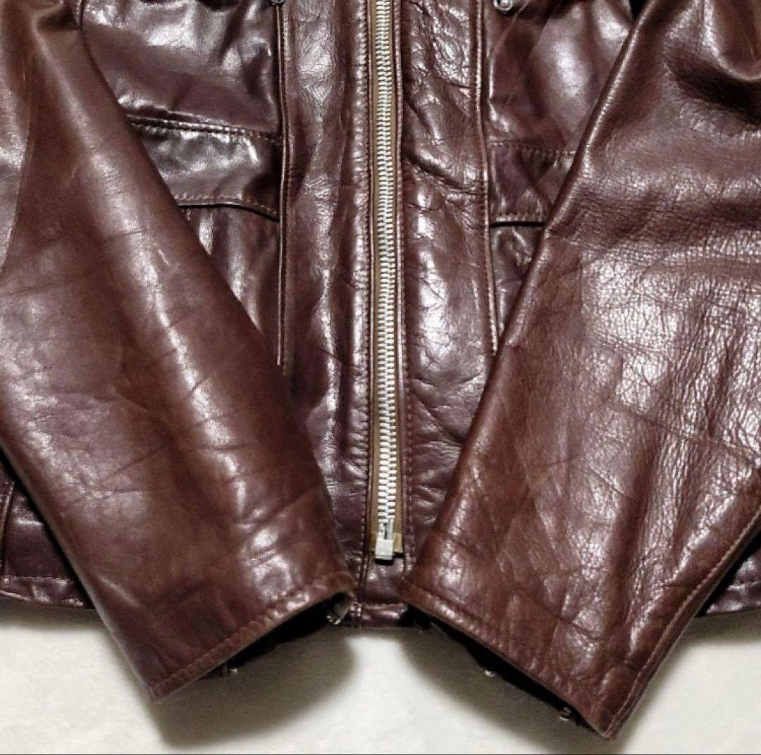 Schott（ショット）ライダースジャケット レザー ボアライナー ブラウン