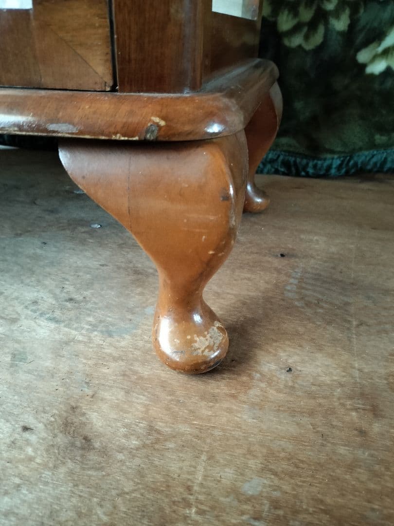 グラスキャビネット　ウォールナット　アンティーク　キャビネット　最終値下げ