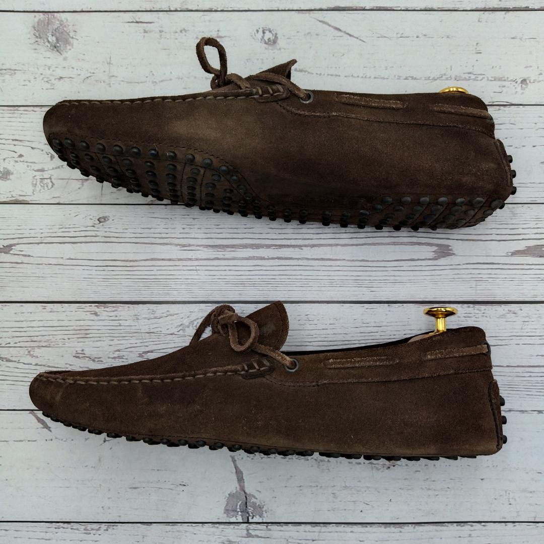 TOD'S　トッズ　28　スリップオン　ドライビングシューズ　スエード　モカシン